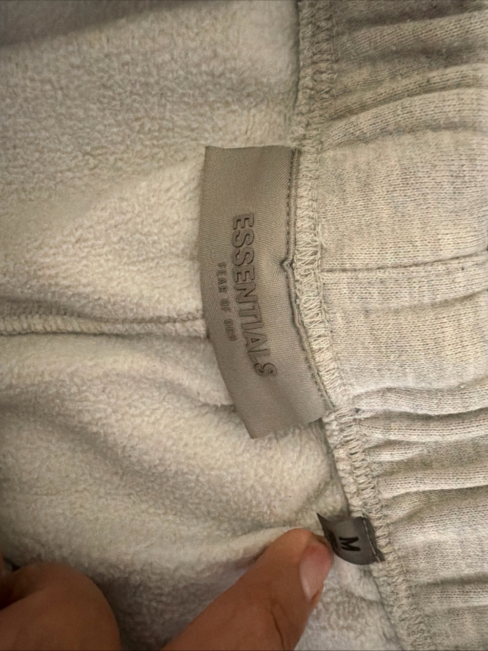 Essentials Light Oatmeal Drawstring Shorts - Picture 3 of 3
